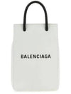 Logo Print Phone Holder Small Cross Bag White - BALENCIAGA - BALAAN 2