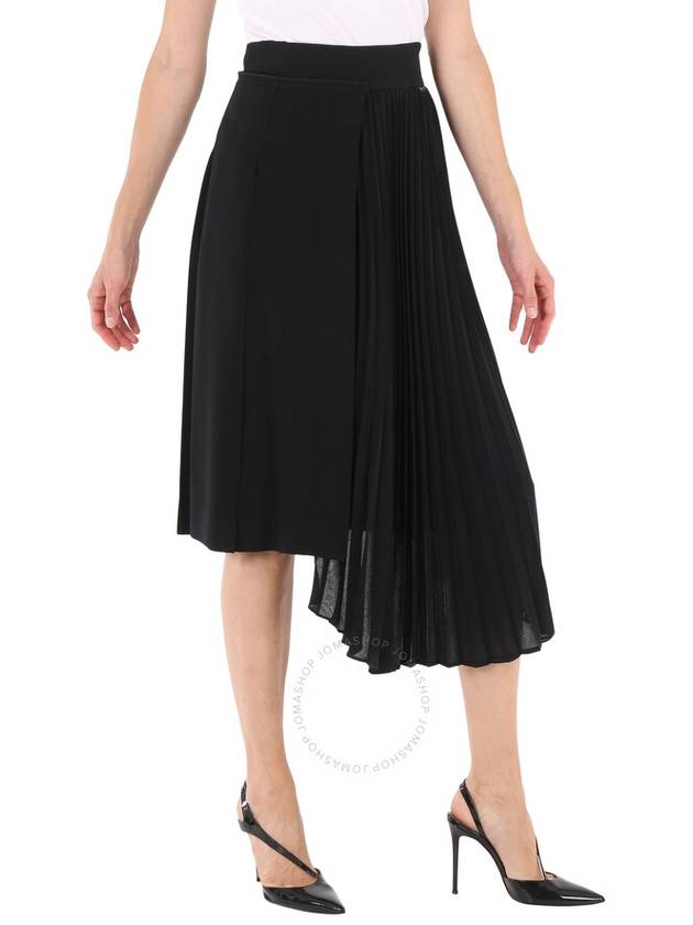 Women s Unbalanced Skirt Moncler Ladies Black Asymmetric Pleated - MONCLER - BALAAN 3