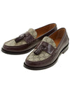 Tassel GG Supreme Canvas Leather Loafers Brown - GUCCI - BALAAN 2