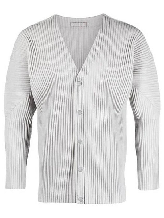 Pleated Button Cardigan Grey - ISSEY MIYAKE - BALAAN 2