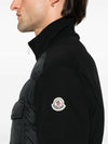 Logo Knit Padded Cardigan Black - MONCLER - BALAAN 6