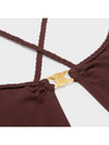 Triomphe Matte Jersey One-Piece Swimsuit Prune - CELINE - BALAAN 4