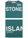 21SS 74152NS84 V0057 Logo Marble Print Round Short Sleeve T-Shirt Green Men's T-Shirt TJ - STONE ISLAND - BALAAN 5