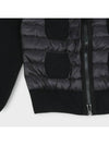 logo patch wool and nylon padded zip up cardigan jacket black 9B51000 A9018 999 - MONCLER - BALAAN 5