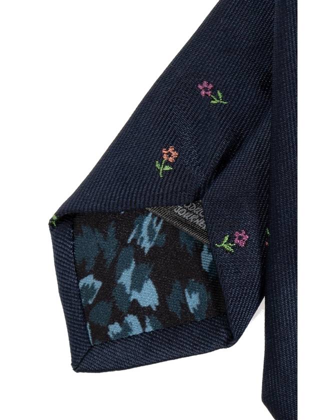 Paul Smith Silk Tie, Men's, Navy Blue - PAUL SMITH - BALAAN 4