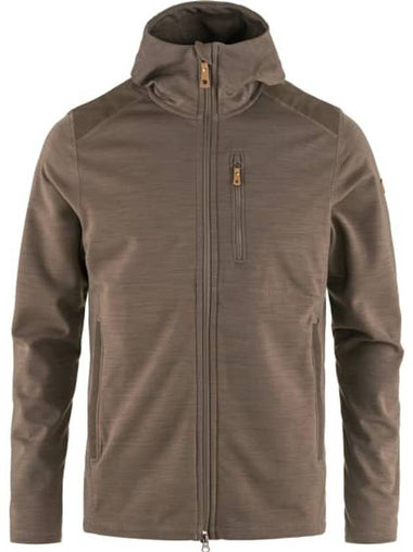 Men's Keb Fleece Hoodie Brown - FJALL RAVEN - BALAAN 1