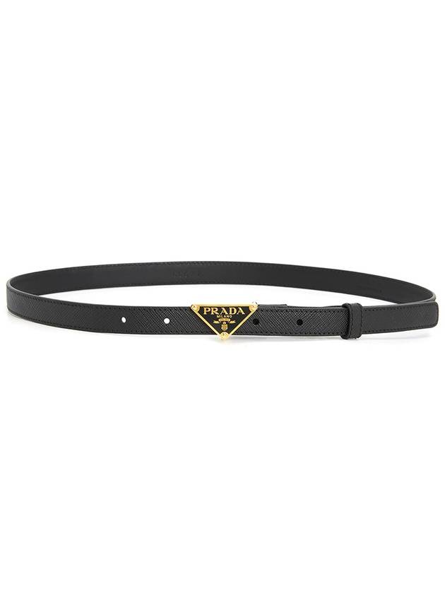 Saffiano Leather Belt Black - PRADA - BALAAN 3