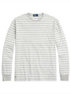 Striped Print Long Sleeve T-Shirt White Grey - POLO RALPH LAUREN - BALAAN 2