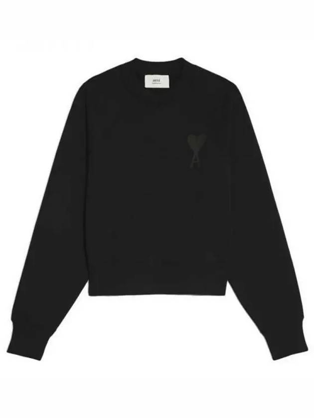 Big Heart Logo Sweatshirt Black - AMI - BALAAN 2