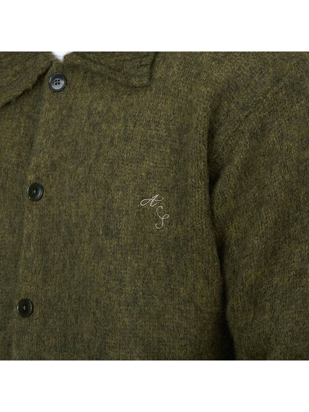 Wool Cardigan Dark Olive - ACNE STUDIOS - BALAAN 8