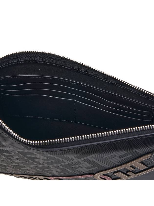 men's entertainment FF chain print clutch bag black - FENDI - BALAAN.