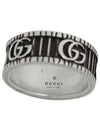 GG Marmont Silver Ring with Bouble G Detail - GUCCI - BALAAN 5