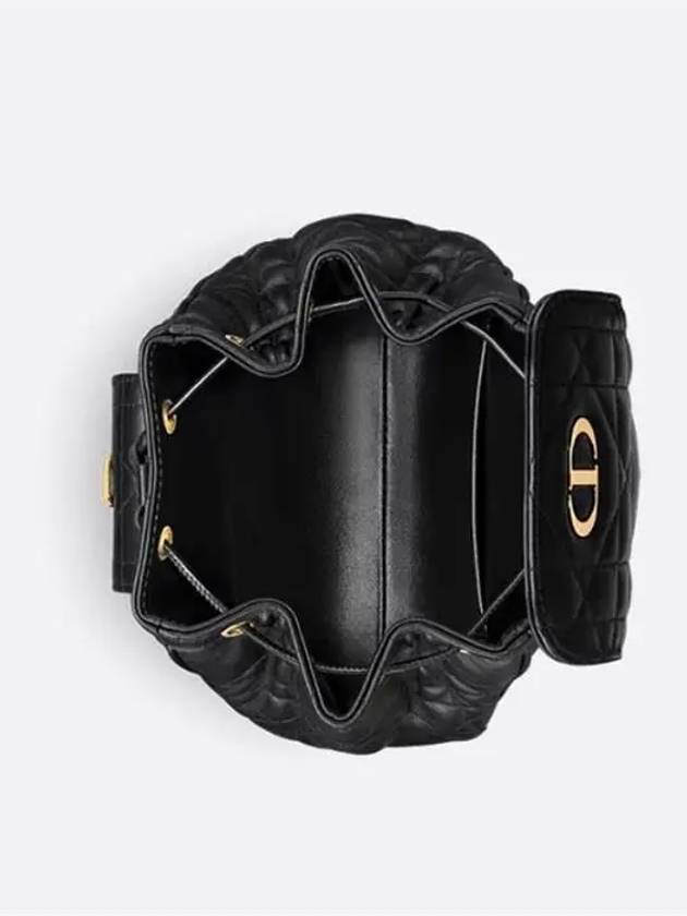 Caro Small Lambskin Backpack Black - DIOR - BALAAN 5