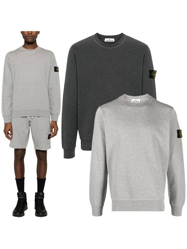 Wappen Patch Garment Dyed Sweatshirt Grey - STONE ISLAND - BALAAN 2