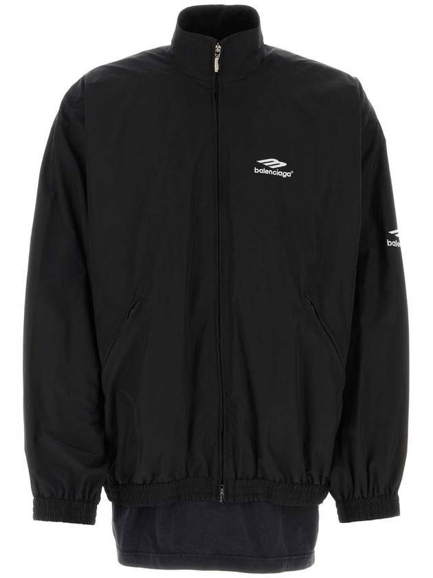 Oversized Logo Jersey Track Jacket Black - BALENCIAGA - BALAAN 1