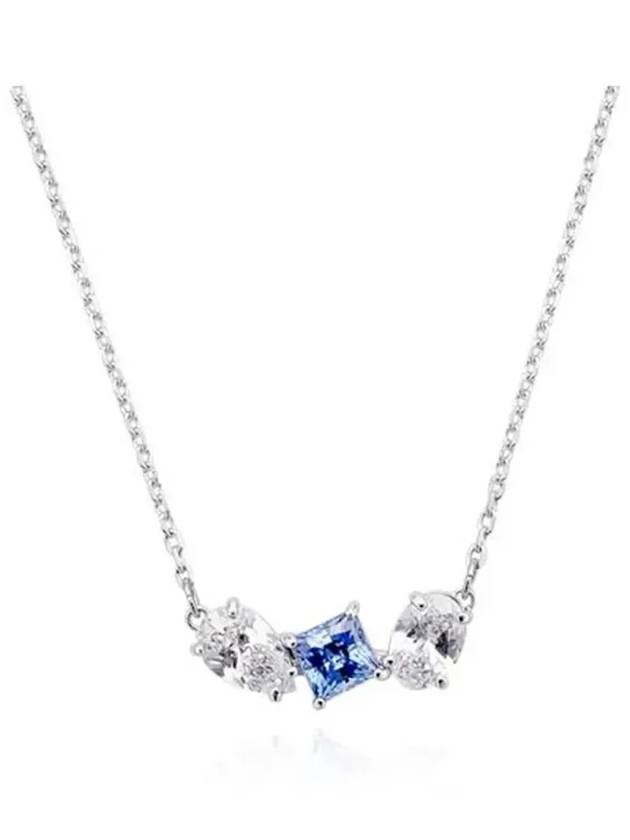 Mesmera Pendant Necklace Blue Silver - SWAROVSKI - BALAAN 4