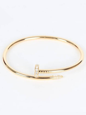 Just Ankleu Diamond Nail Bracelet Yellow Gold No 19 - CARTIER - BALAAN 1