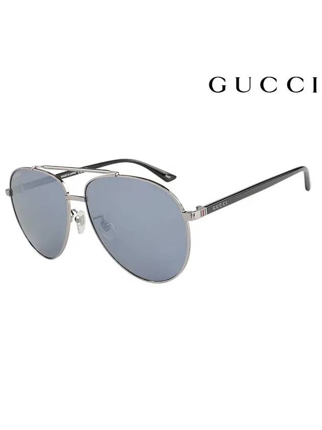 Eyewear Metal Silver Boeing Sunglasses Grey - GUCCI - BALAAN 3