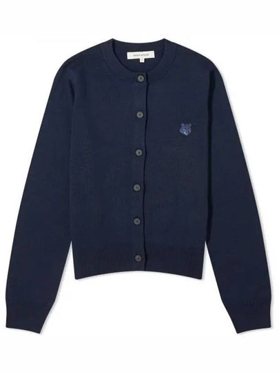 Bold Fox Head Patch Regular Cardigan Navy - MAISON KITSUNE - BALAAN 2