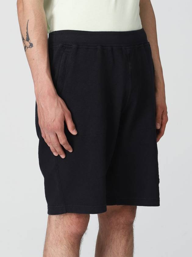 Men's OLD Treatment Logo Patch Cargo Bermuda Shorts Navy - STONE ISLAND - BALAAN 5