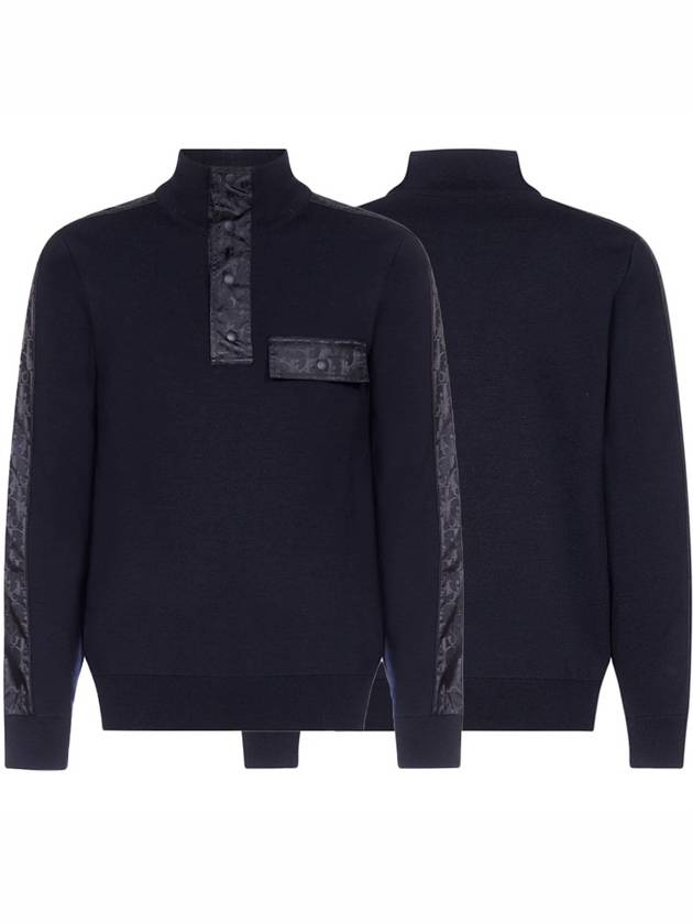 Oblique Jacquard Wool Knit Top Navy - DIOR - BALAAN 2