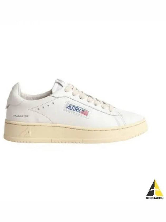 Dallas White Tab Leather Low Top Sneakers White - AUTRY - BALAAN 2
