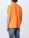 Embroidered Green Pony Slim Fit Polo Shirt Orange - POLO RALPH LAUREN - BALAAN 3