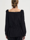 Square Neck String Blouse Black - SORRY TOO MUCH LOVE - BALAAN 4