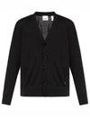 Monogram Motif Wool-Silk Blend Cardigan Black - BURBERRY - BALAAN 2