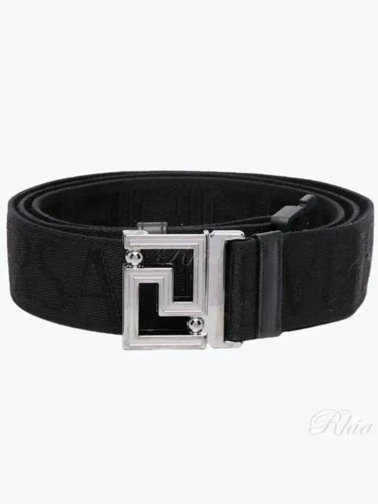 Reversible Allover Belt Black - VERSACE - BALAAN 2