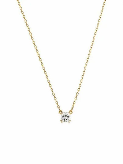 Stilla Crystal Pendant Square Cut Necklace Gold - SWAROVSKI - BALAAN 2