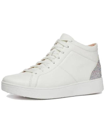 Rally Glitter High Top Sneakers White Mix Leather Women - FITFLOP - BALAAN 1