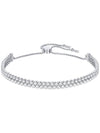 Matrix Tennis Round Cut Rhodium Plated Bracelet Silver - SWAROVSKI - BALAAN 1