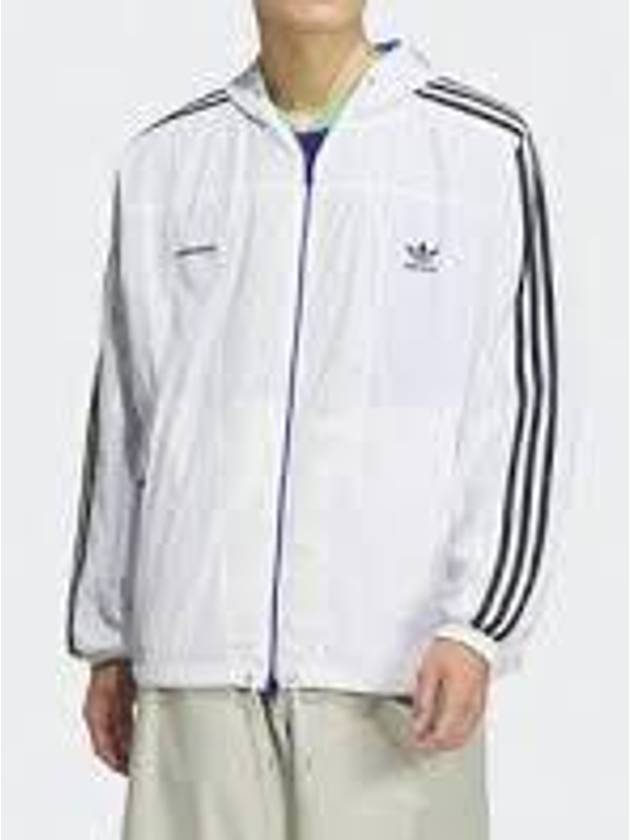 Embroidery Logo Reversible Track Jacket White Blue - ADIDAS - BALAAN 2