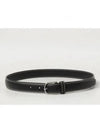 Slim Grained Leather Belt Black - TOTEME - BALAAN 2