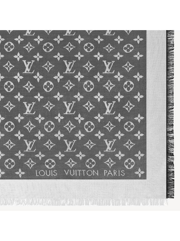 Monogram Denim Scarf Black - LOUIS VUITTON - BALAAN 4