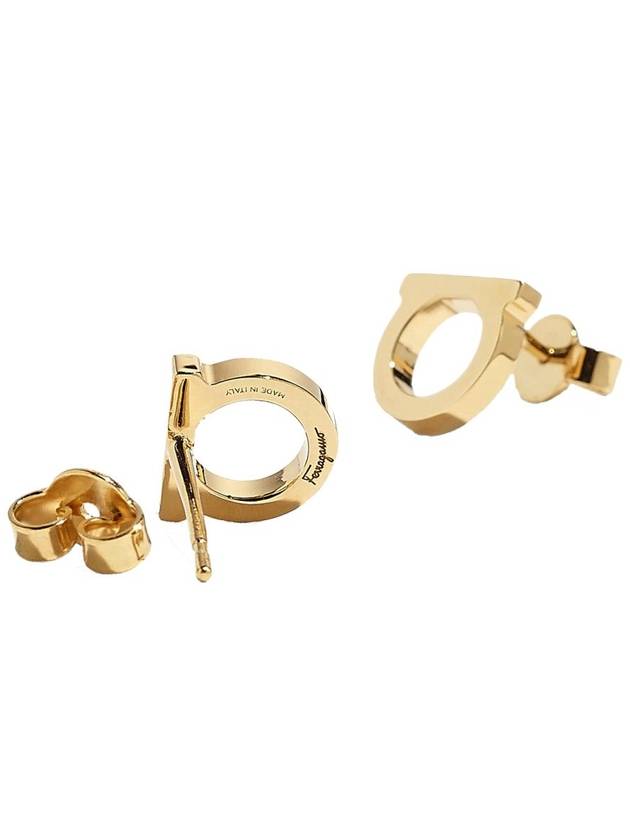 Gancini Small Earrings Gold - SALVATORE FERRAGAMO - BALAAN 3