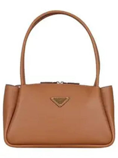 Triangle Logo Medium Shoulder Bag Caramel - PRADA - BALAAN 1