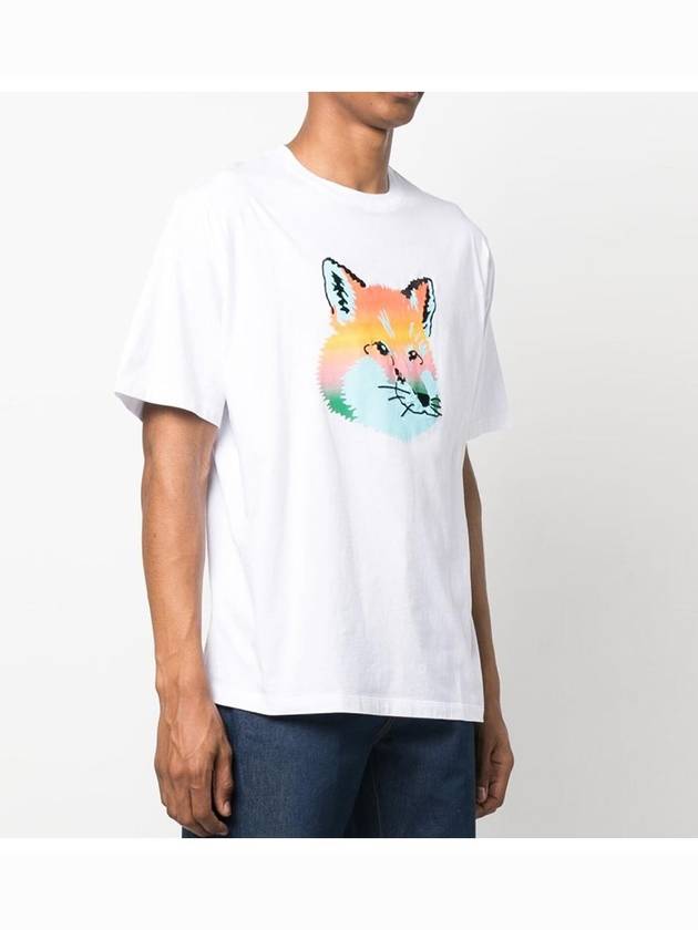 Vibrant Fox head Easy Short Sleeve T-Shirt White - MAISON KITSUNE - BALAAN 4