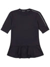 Golf Wear One Point Frill T-Shirt BLACK - WHITEBALL - BALAAN 8