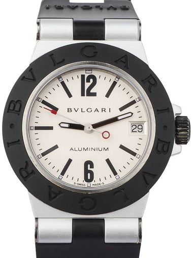 AL32TA Diagono Aluminum Rubber Band Women s Watch 33586 - BVLGARI - BALAAN 1