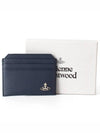 Saffiano Slim Card Wallet Blue - VIVIENNE WESTWOOD - BALAAN 5