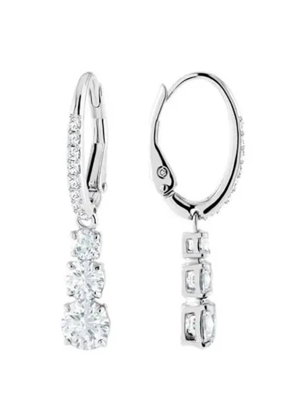 Stilla Attract Crystal Hoop Earrings Silver - SWAROVSKI - BALAAN 2