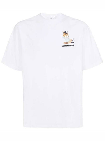 Small Dressed Fox Easy Cotton Short Sleeve T-Shirt White - MAISON KITSUNE - BALAAN 1