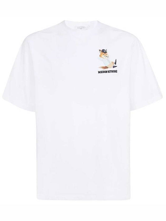 Small Dressed Fox Easy Cotton Short Sleeve T-Shirt White - MAISON KITSUNE - BALAAN 1