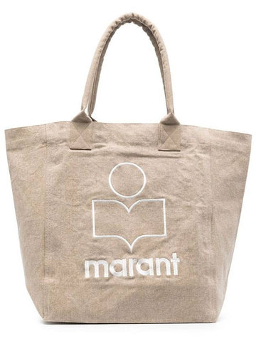 Yenki Logo Cotton Tote Bag Beige PM0001FA A1X19M 90BE STK - ISABEL MARANT ETOILE - BALAAN 1