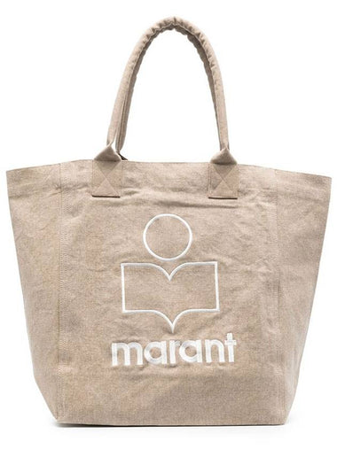 Yenki Logo Cotton Tote Bag Beige PM0001FA A1X19M 90BE STK - ISABEL MARANT ETOILE - BALAAN 1