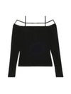 Women's Sierra Signature Long Sleeve T-Shirt Black - JACQUEMUS - BALAAN 2