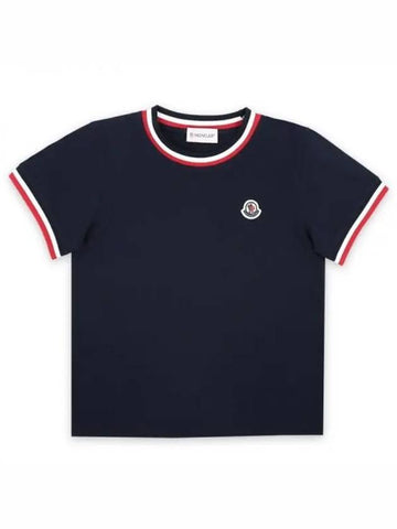 Kids Logo Patch Short Sleeve Navy 8C00018 83907 778 8 10A 270505 1064313 - MONCLER - BALAAN 1