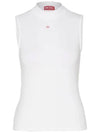 Embroidered Logo Sleeveless White - DIESEL - BALAAN 3